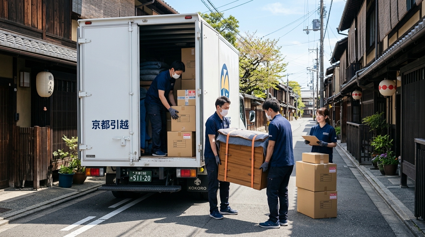 自社2tトラックへの積み込み作業